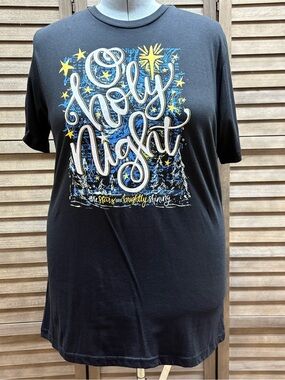 Black Holy Night Graphic Tee for Kids by